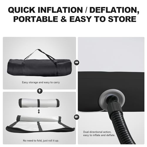 ZAMPIQ 20ft Inflatable Air Gymnastics Mat Training Mats 8 inches Thickness Gymnastics Tracks for Home Use/Training/Cheerleading/Yoga/Water with Pump