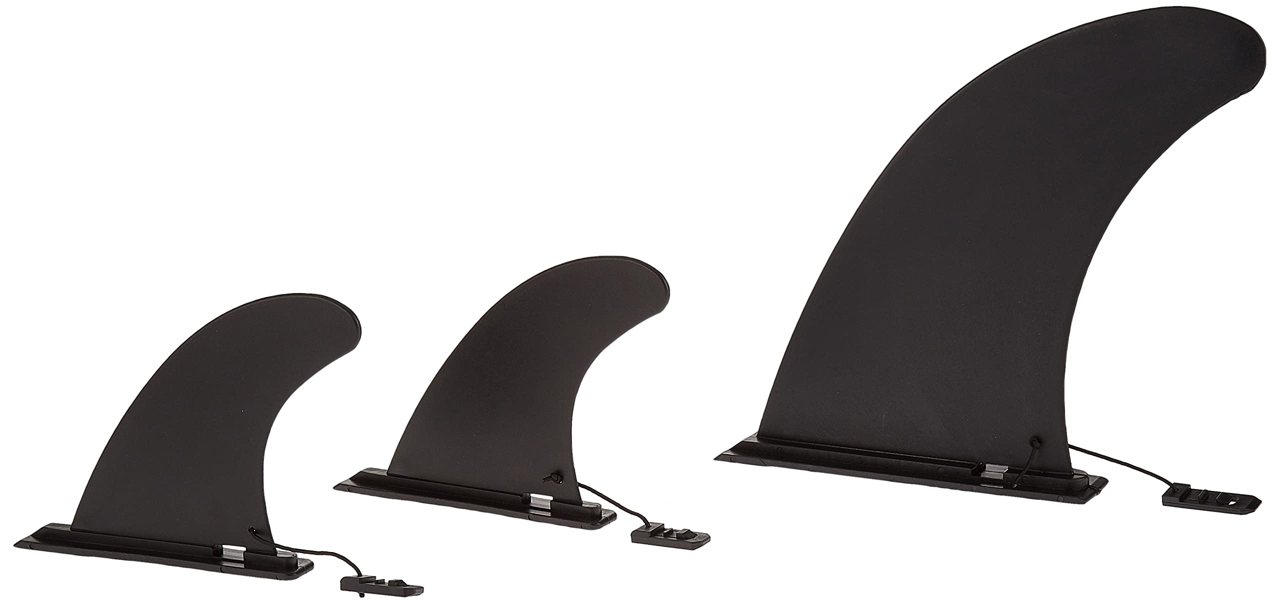 ZAMPIQ Replacement Fins for Inflatable Stand up Paddle Board (Set of 3), Black