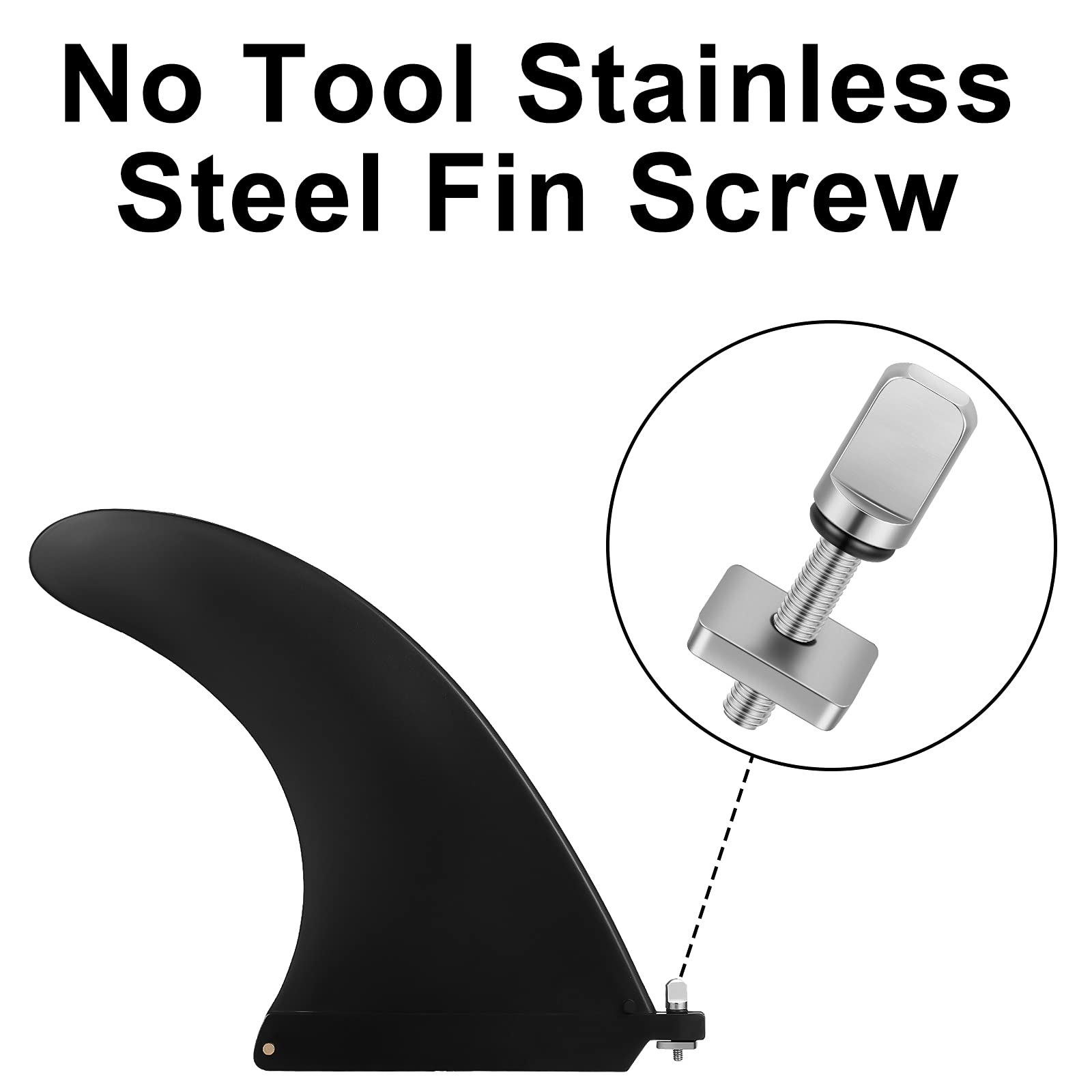 ZAMPIQ 6 Pieces Surfing Accessories No Tool Stainless Steel Fin Screw Thumb Fin Screw for Men Women Surfboard Surf Longboard Paddleboard and SUP