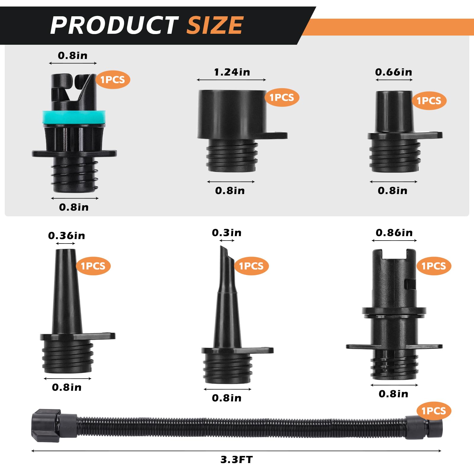 ZAMPIQ Paddle Board Hose for Inflatable Stand Up Paddle Board, Boat, Tent, Pool, Mat-Compatible with Electric Paddle Board Pump, Sup Pump Electric, and Portable Paddle Board Pump