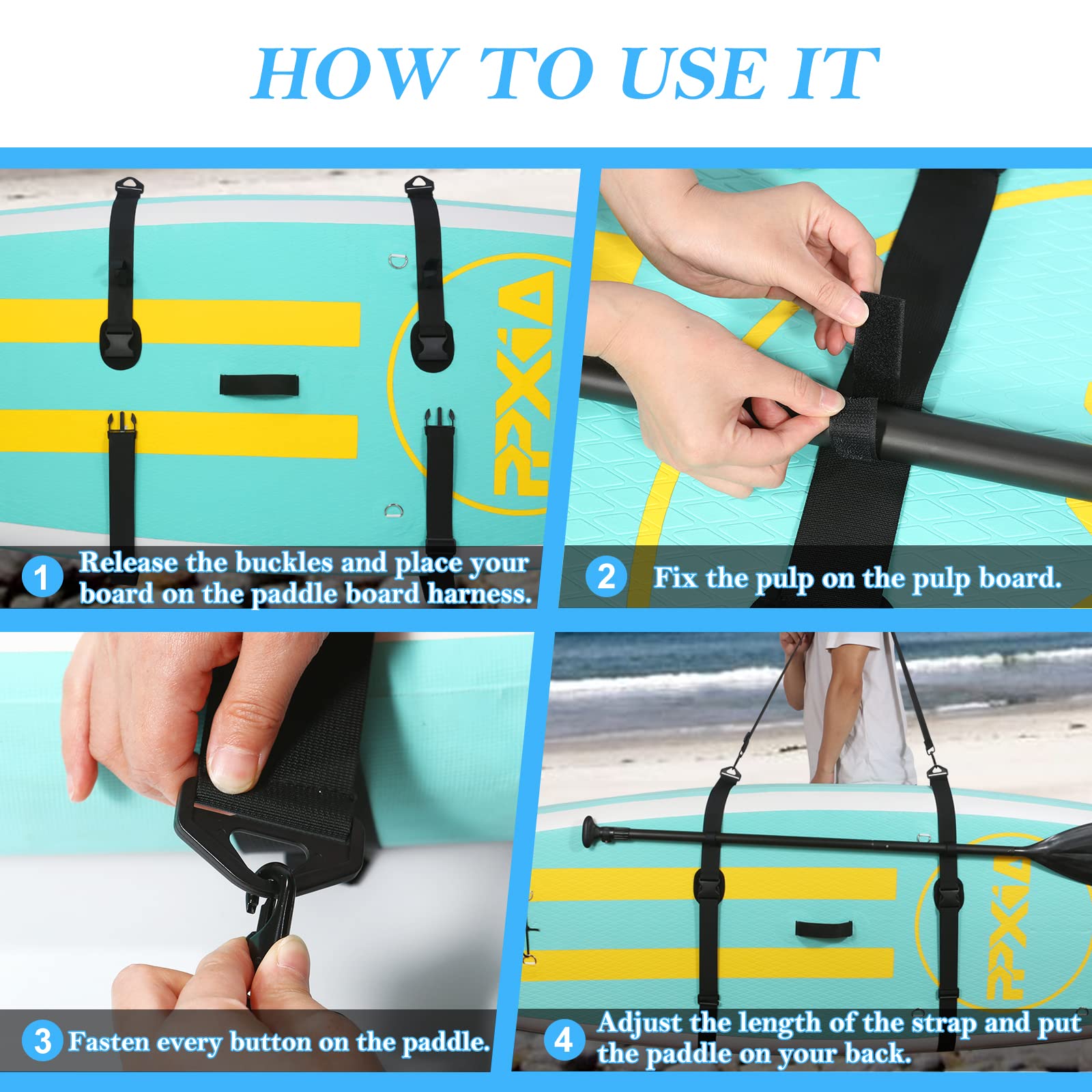 Paddle Board Carry Strap, SUP Kayak Carrying Strap Paddle Board Accessories for Women and Men