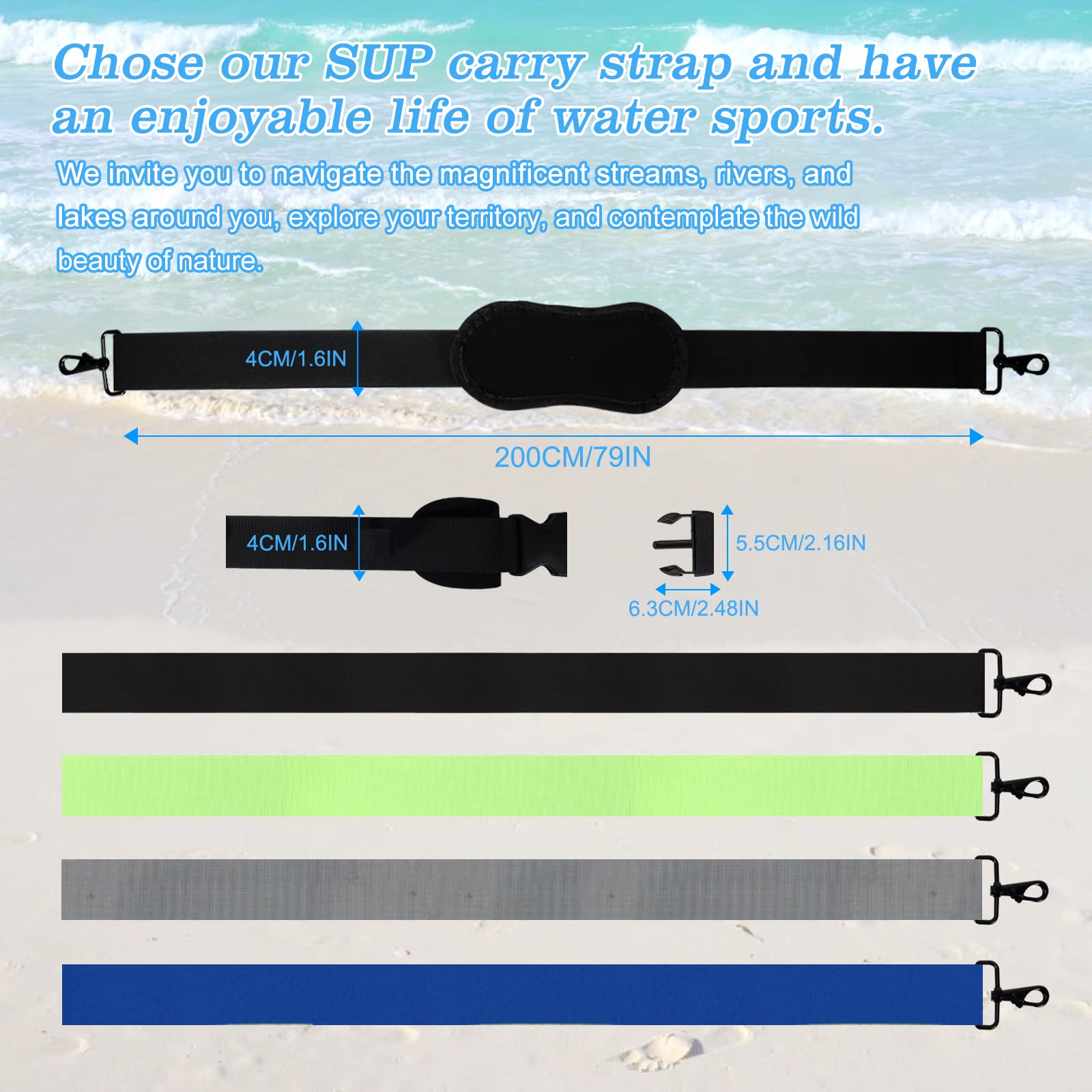 Paddle Board Carry Strap, SUP Kayak Carrying Strap Paddle Board Accessories for Women and Men