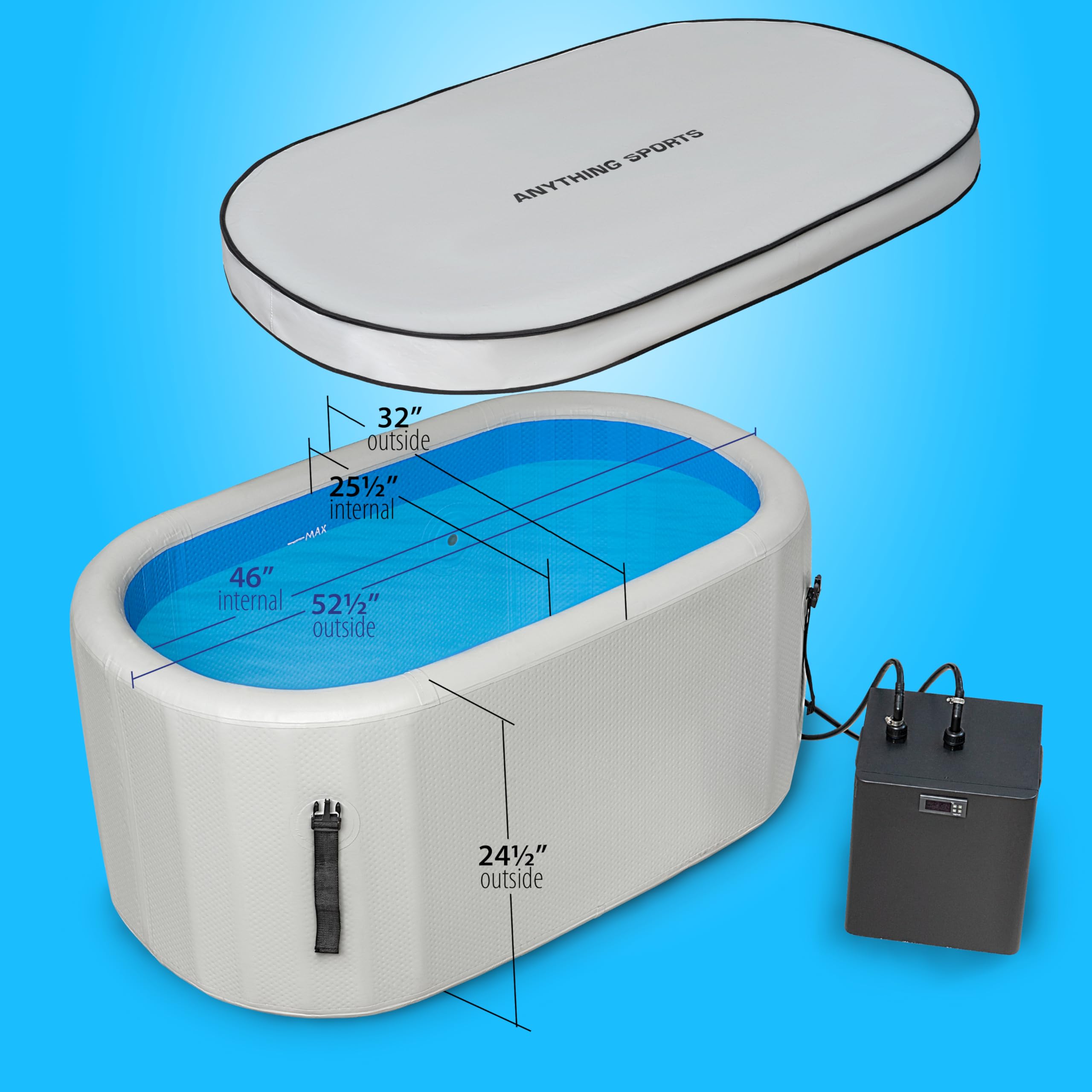 ZAMPIQ Inflatable Ice Bathtub With Chiller