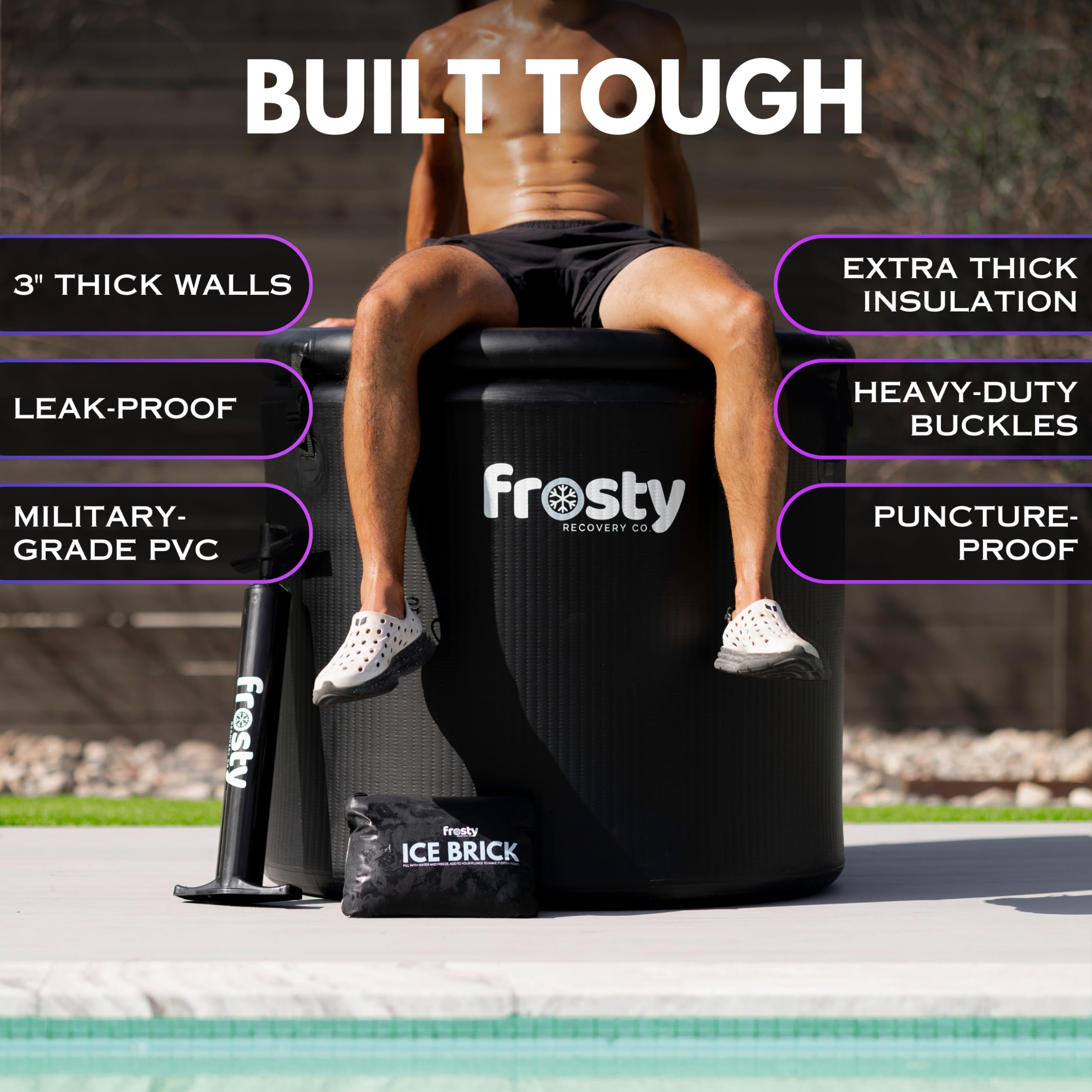 ZAMPIQ Ice Pod Pro Cold Plunge - Inflatable Ice Tub for Cold Water Therapy - Pro Grade Cold Plunge Ice Pod with Water Chiller Compatibility - The Ice Pod Cold Plunge Tub for Ice Bath and Ice Plunge