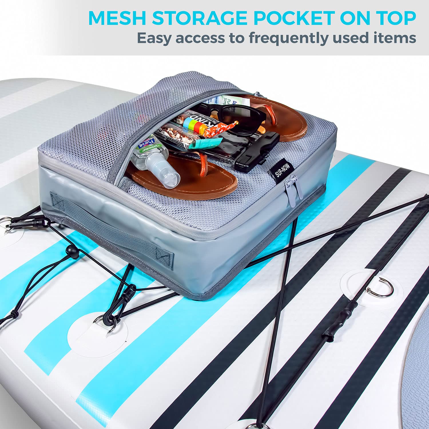 ZAMPIQ Paddle Board Accessories Cooler with Waterproof Phone Case – Essential SUP Accessories for Paddleboarding