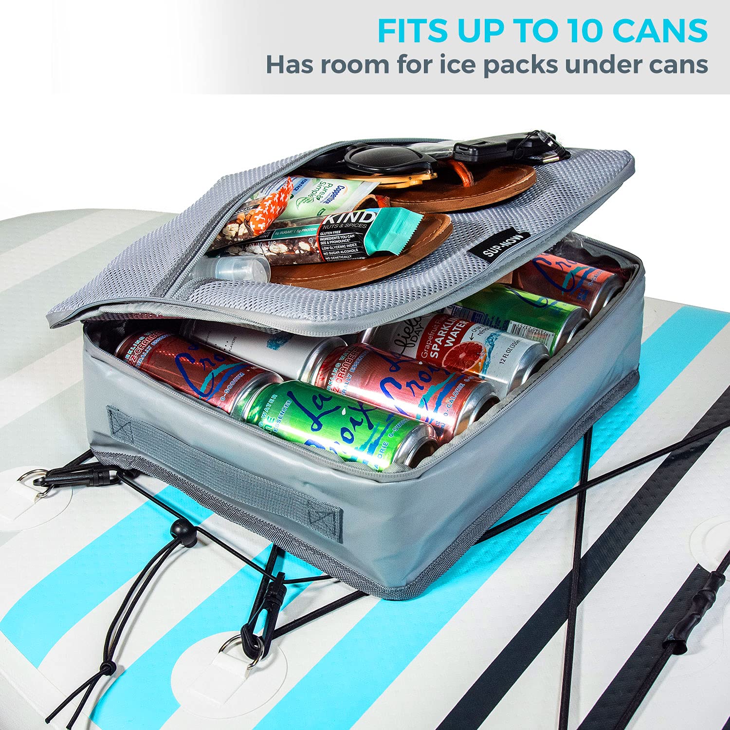 ZAMPIQ Paddle Board Accessories Cooler with Waterproof Phone Case – Essential SUP Accessories for Paddleboarding