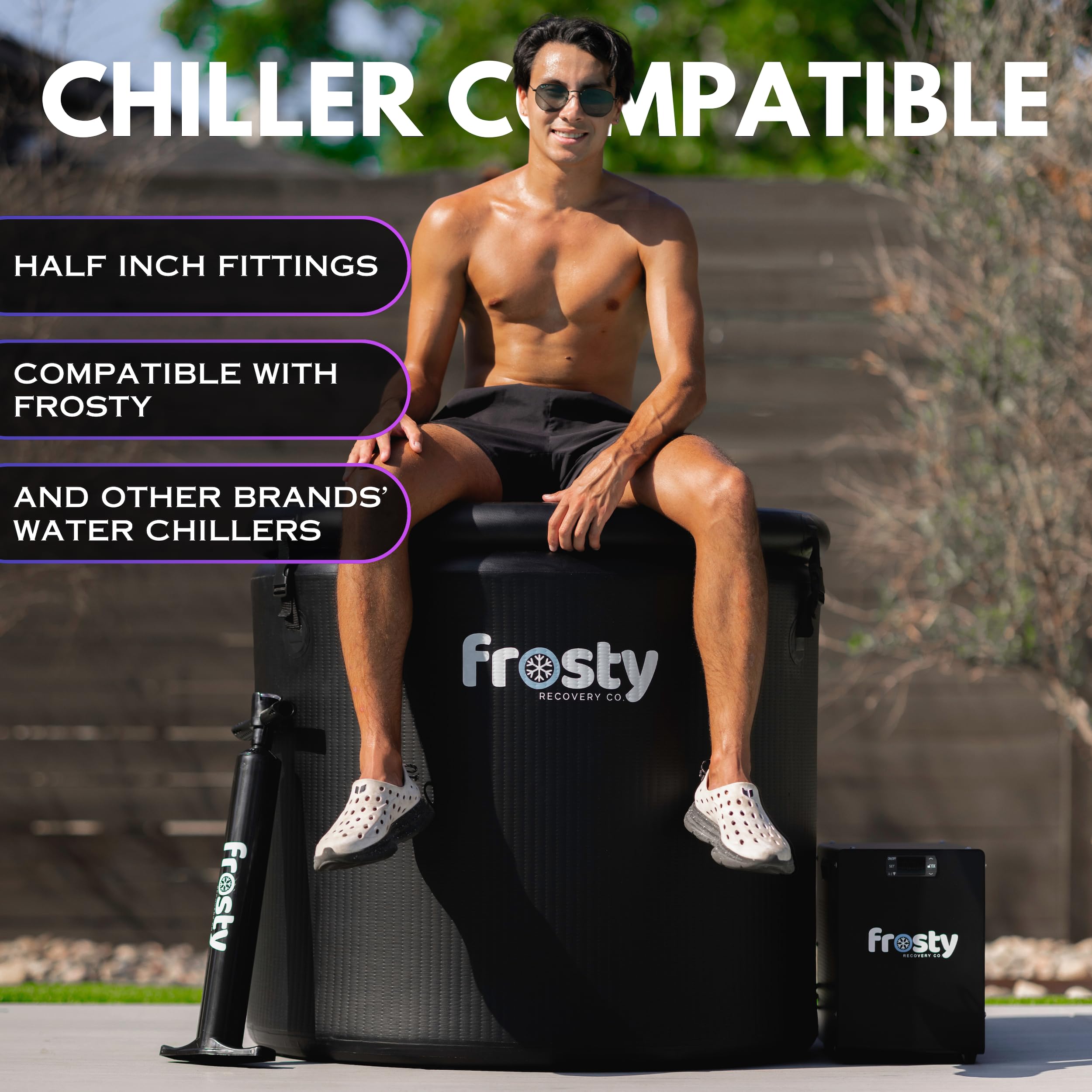 ZAMPIQ Ice Pod Pro Cold Plunge - Inflatable Ice Tub for Cold Water Therapy - Pro Grade Cold Plunge Ice Pod with Water Chiller Compatibility - The Ice Pod Cold Plunge Tub for Ice Bath and Ice Plunge